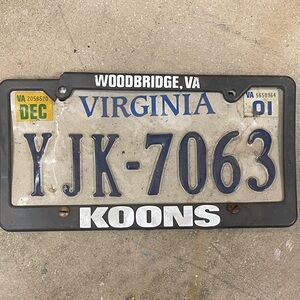 Vintage Virginia License Plate with Black Frame